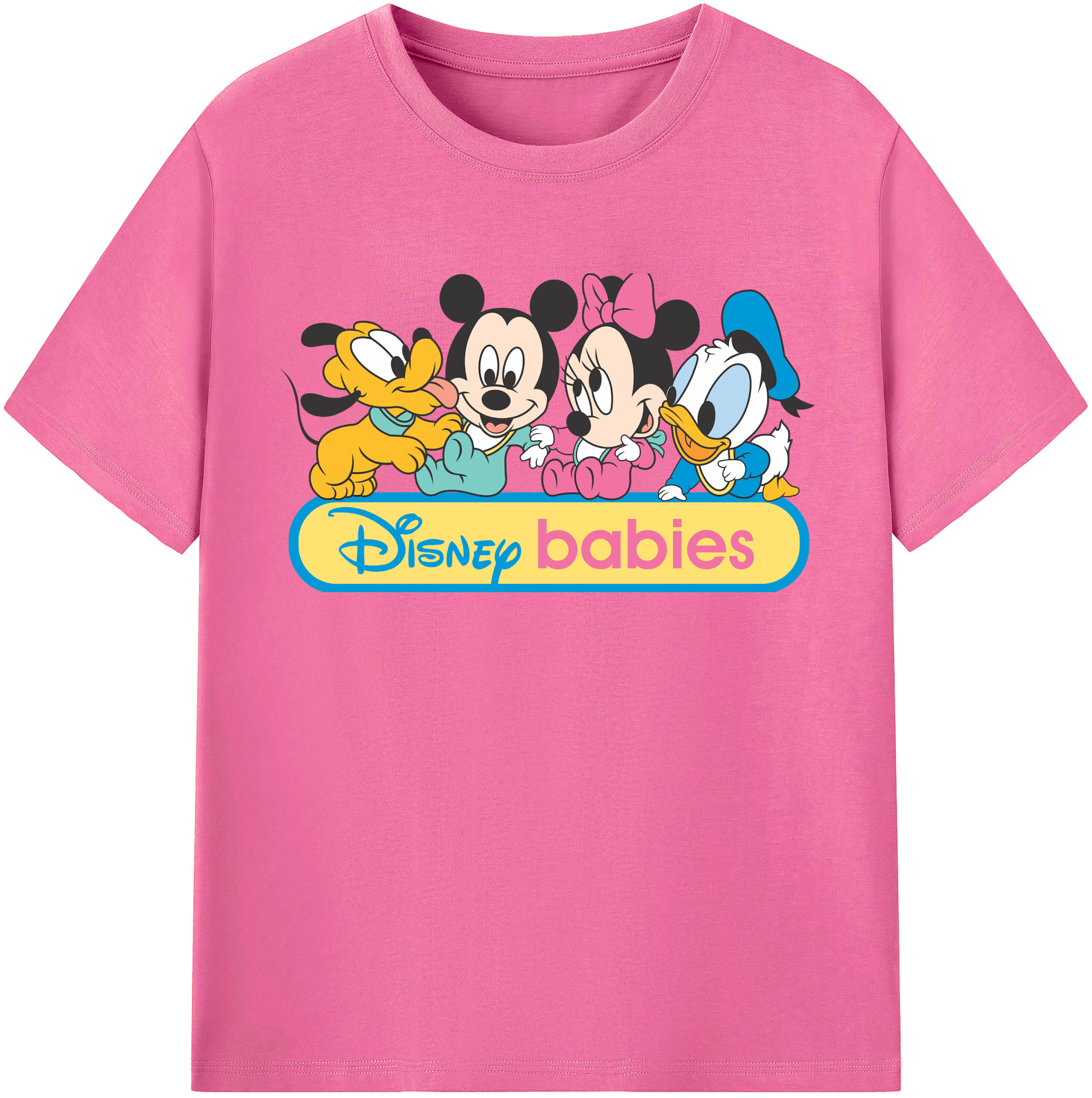 （画像用） ミッキーマウス Mickey Mouse レディースカジュアルプリントTシャツ（綿100％）